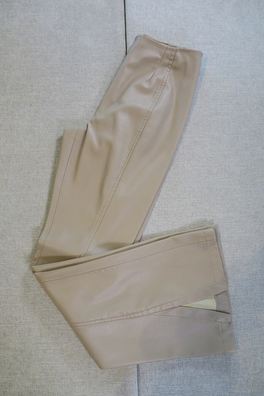 Free People Faux Leather Flare Trousers